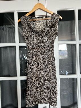 Vintage Esprit Y2K Leopard Midi Dress